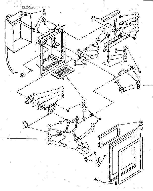 Dispenser front parts