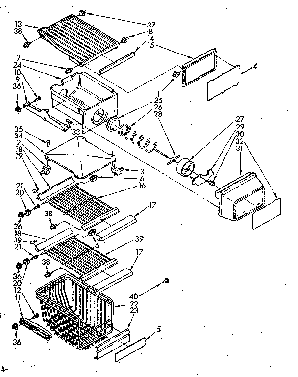 Freezer interior parts