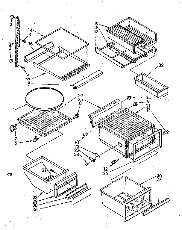 REFRIGERATOR INTERIOR PARTS