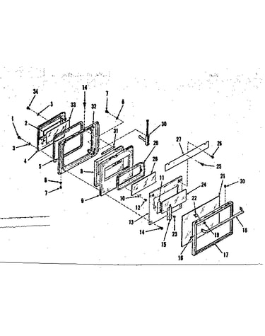 Oven door section