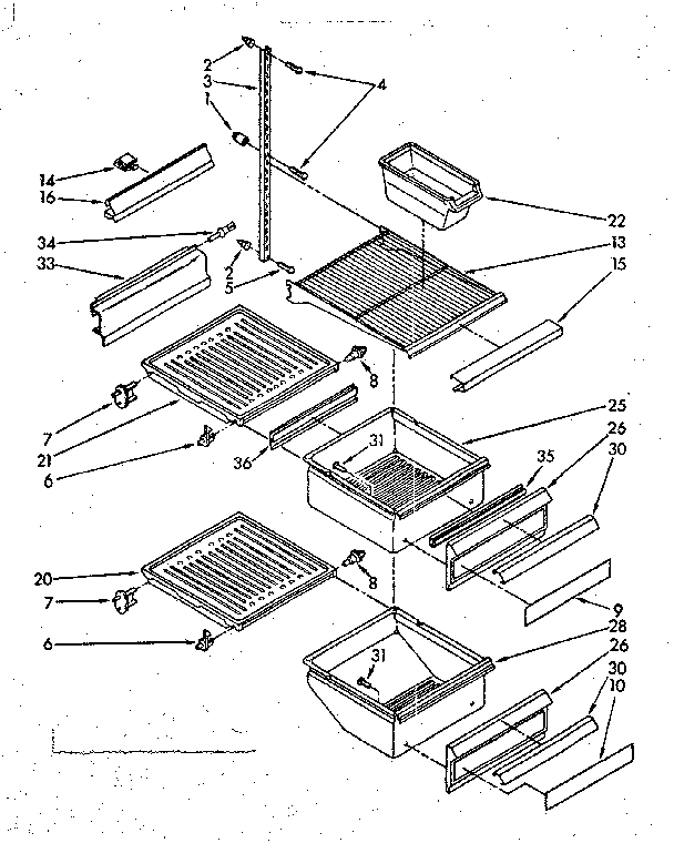 REFRIGERATOR INTERIOR PARTS