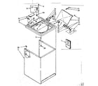 Kenmore 11082791600 top and cabinet parts diagram