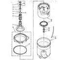 Kenmore 11082791300 agitator, basket and tub parts diagram