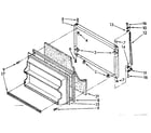 Kenmore 1068374430 freezer door parts diagram