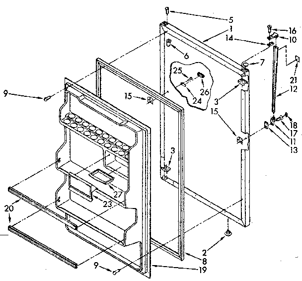 Refrigerator door parts
