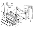 Kenmore 1068670381 freezer door parts diagram