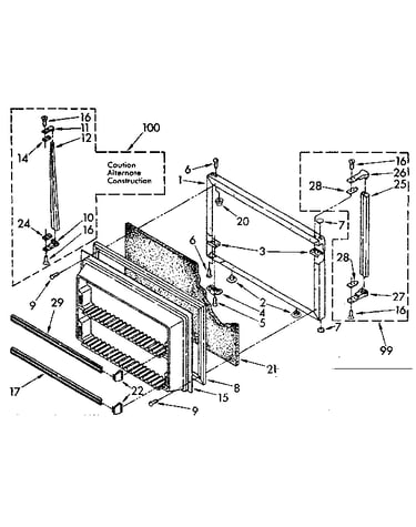 Freezer door parts