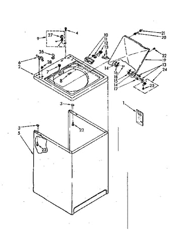 Top and cabinet parts