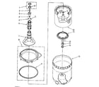 Kenmore 11082672310 agitator, basket and tub parts diagram
