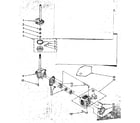 Kenmore 11082672710 brake, clutch, gearcase, motor and pump parts diagram