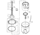 Kenmore 11082673100 agitator, basket and tub parts diagram