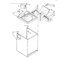 Kenmore 11082681610 top and cabinet parts diagram
