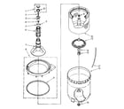 Kenmore 11082681610 agitator, basket and tub parts diagram