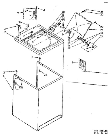 Top and cabinet parts