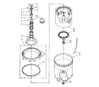 Kenmore 11082682610 agitator, basket and tub parts diagram