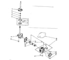 Kenmore 11082682110 brake, clutch, gearcase, motor and pump parts diagram