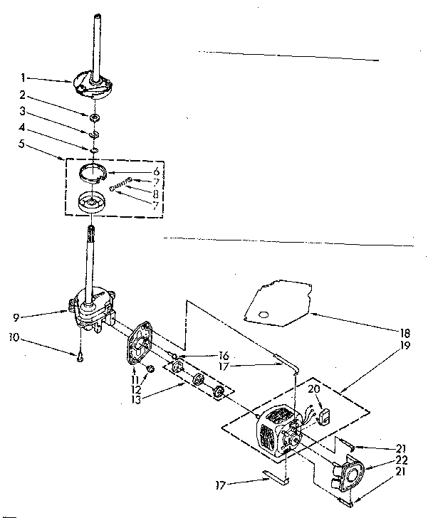 Brake, clutch, gearcase, motor and pump parts