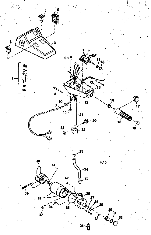 Electrical fishing motor assembly