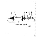 Sears 502473841 front hub parts diagram
