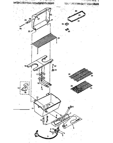 Grill and burner section