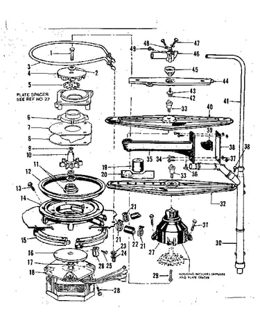 Motor, heater, and spray arm details
