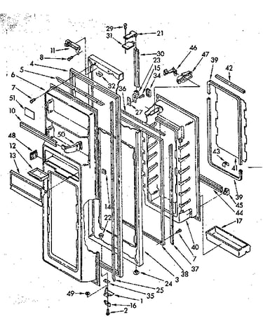 Refrigerator door parts