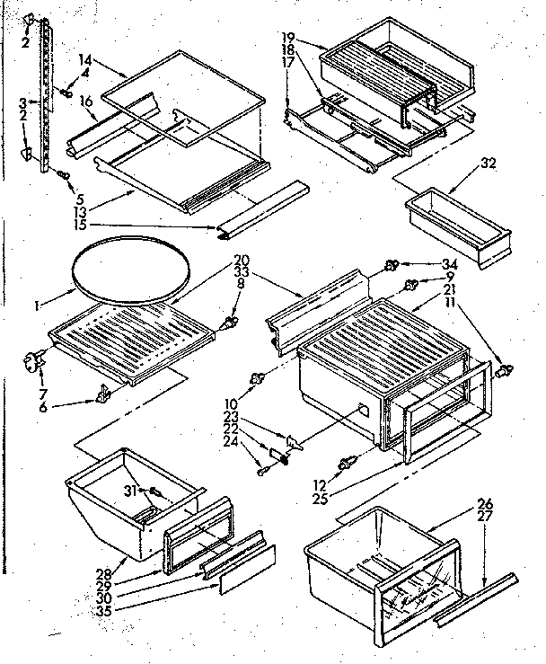 REFRIGERATOR INTERIOR PARTS