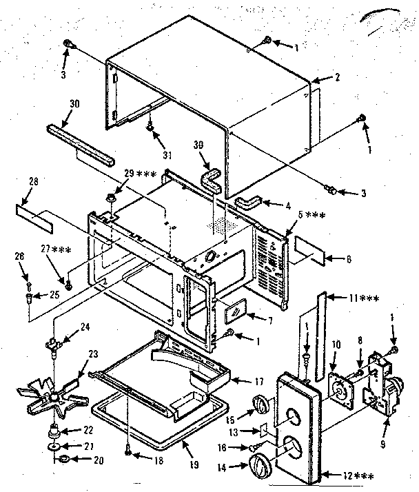 CABINET AND CONTROL PANEL PARTS