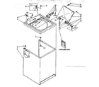 Kenmore 11082680800 top and cabinet parts diagram