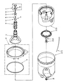 Agitator, basket and tub