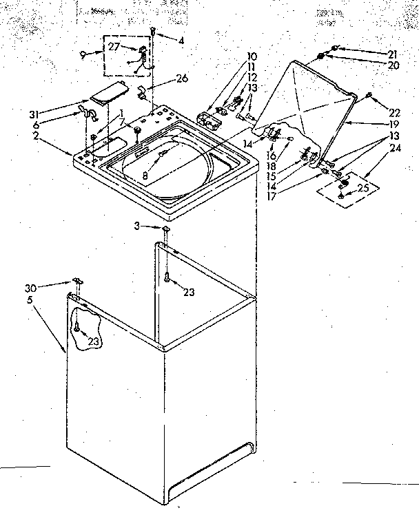 Top and cabinet parts