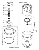 Agitator, basket and tub