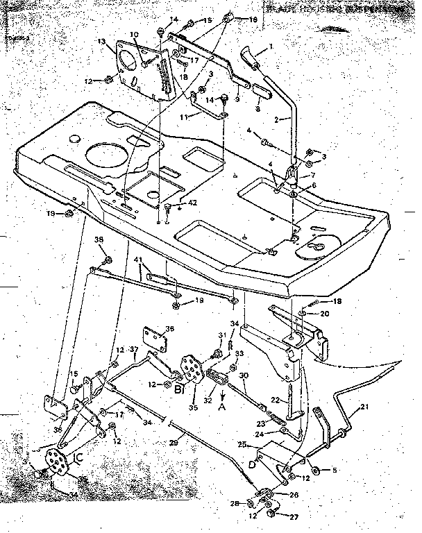 Blade housing suspension