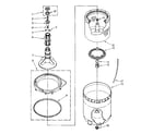 Kenmore 11082694510 agitator, basket and tub parts diagram