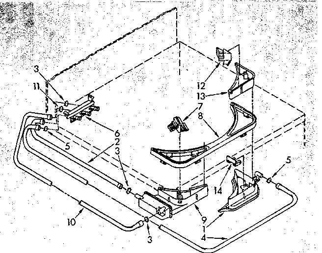 Bleach, detergent and rinse dispenser parts