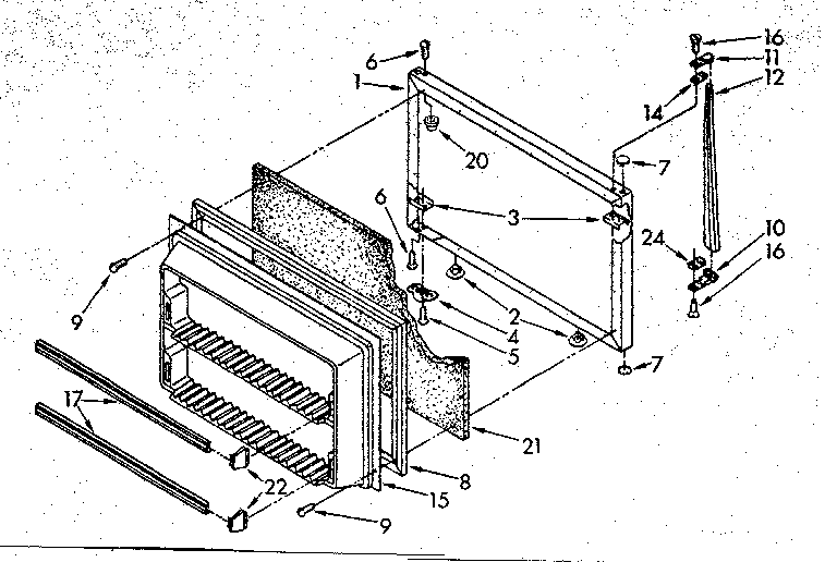 Freezer door parts