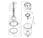 Kenmore 11082681300 agitator, basket and tub parts diagram