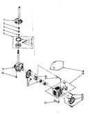 Brake, clutch, gearcase, motor and pump parts