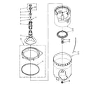 Kenmore 11082694520 agitator, basket and tub parts diagram