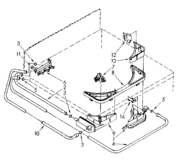 Bleach, detergent and rinse dispenser parts