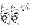 Kenmore 1162430081 hose and attachment parts diagram