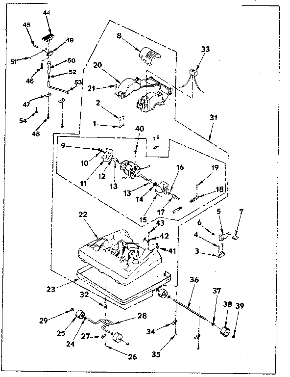 Nozzle and motor assembly