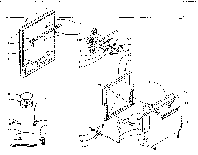 Control panel and door