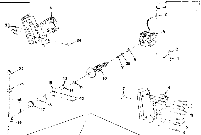 Section "a" field and armature assembly