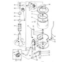 Kenmore 11083382800 tub and basket parts (suds only) diagram