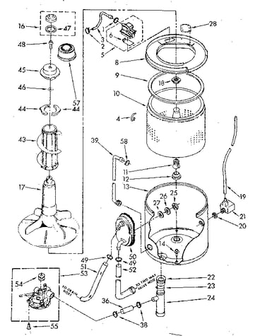 Tub and basket parts (suds only)