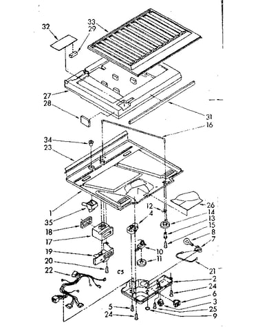 Compartment separator and control parts