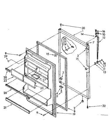 Refrigerator door parts