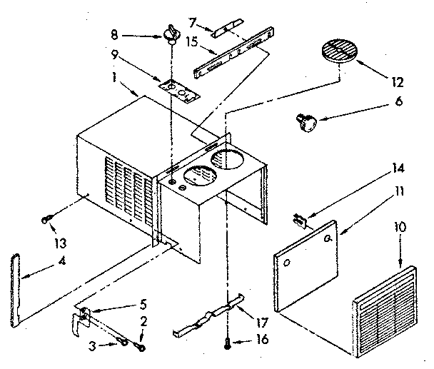 Cabinet and front parts