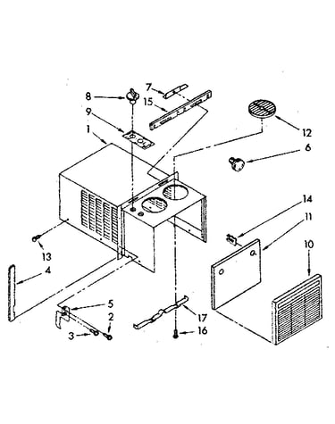 Cabinet and front parts